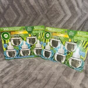 2- Air Wick Plug Ins Refills Essential Oil Blue Agave & Bamboo‎ 5 Pack 3.38floz